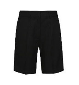 black tailored school shorts