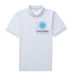 Concordia Academy White polo shirt with school logo